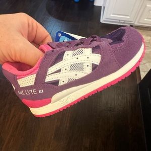 Pink and purple toddler ASICS gel lyte III- size 6 new with tags.